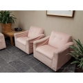 Set of 3 Pink Armchair Reception Chairs